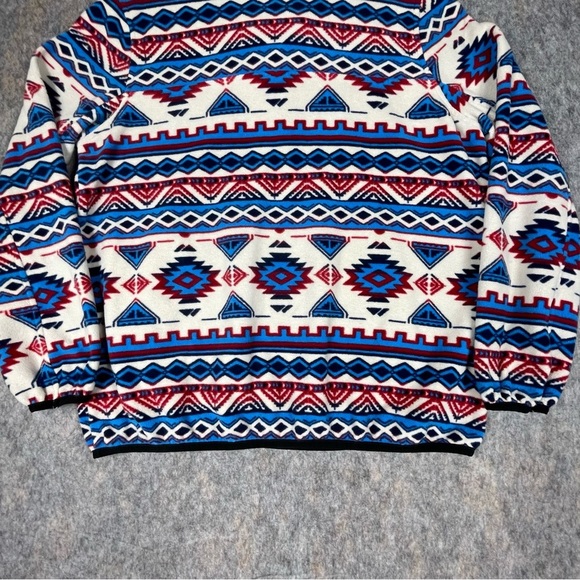 Kavu Cavanaugh Aztec 1/4 Snap Fleece Outdoor Activewear Cozy Walking Pullover L - Picture 11 of 14